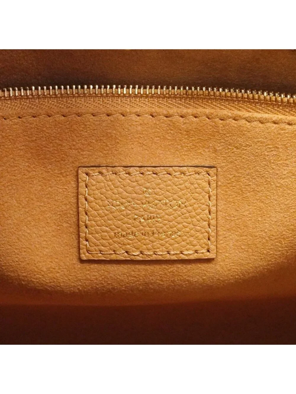 Louis Vuitton Handbag Monogram Empreinte Bicolor On The Go PM Arizona Cream